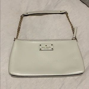 Kate Spade- Cream Pebbled Leather Shoulder Bag